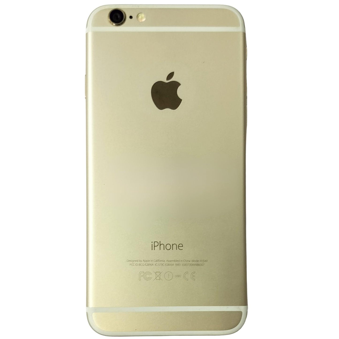 Back View Of Used Apple iPhone 6 16GB Gold