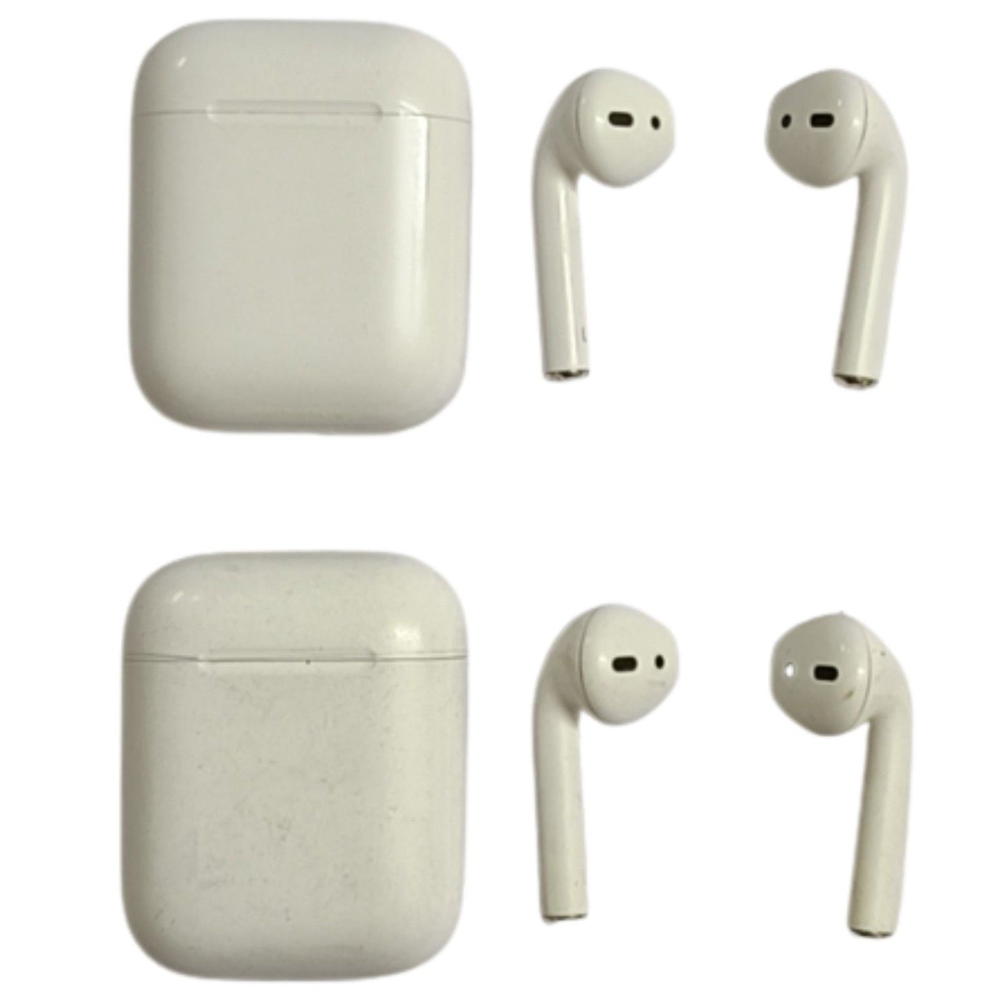 Used Combo of 2 Apple Airpods 1 (A1602) and Apple AirPods 2 (A2031) White (Functional issue)