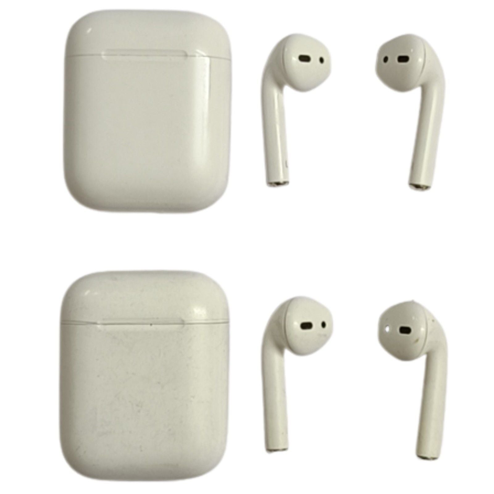 Used Combo of 2 Apple Airpods 1 (A1602) and Apple AirPods 2 (A2031) White (Functional issue)