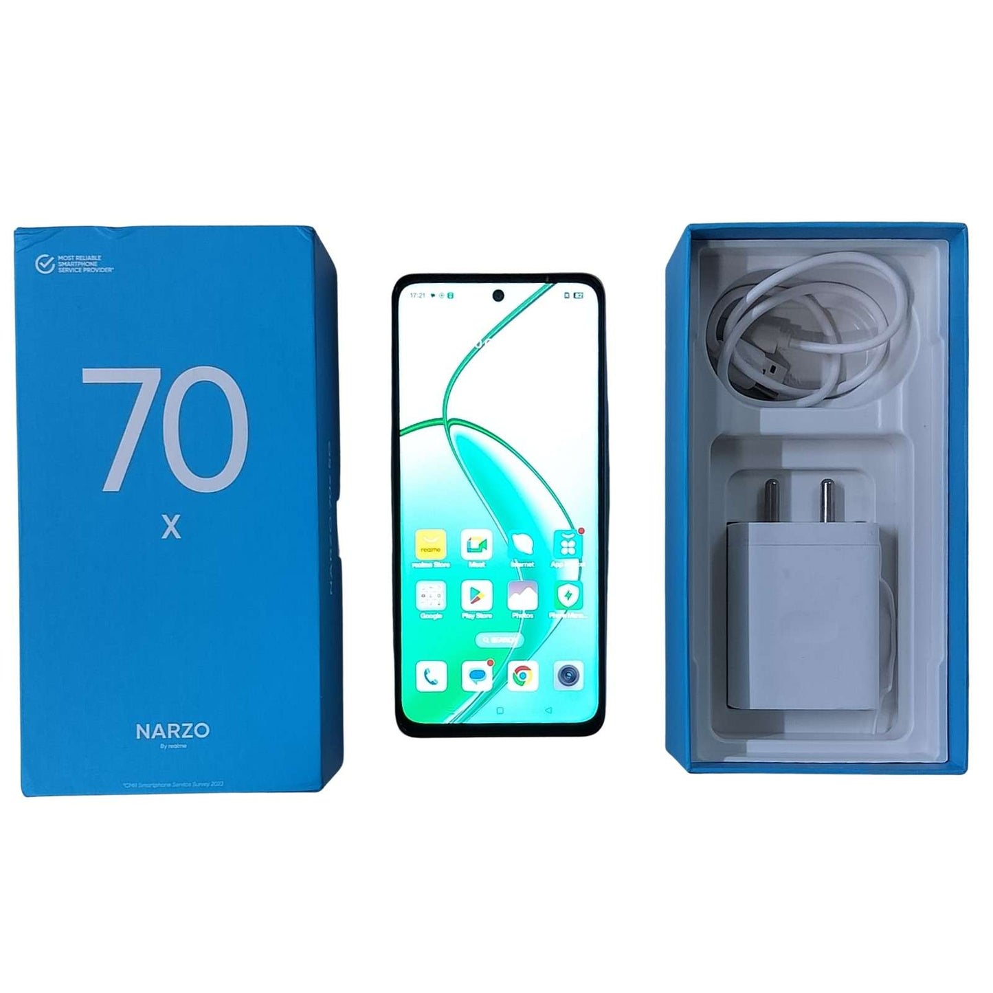 Realme Narzo 70X 5G 128GB 4GB RAM  Ice Blue (Unboxed - Brand warranty)