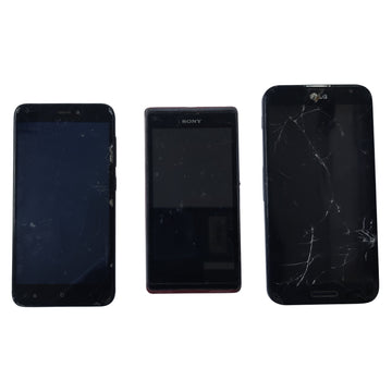 Combo of 3 Dead Xiaomi Redmi 4 & Sony Xperia & LG Optimus G Pro Mobiles - Budli - Budli Certified
