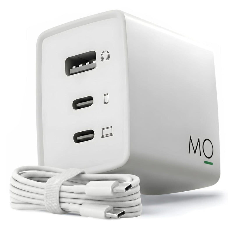 MokkoMotto 65W GaN 3-Port Fast Charger with Type-C Cable (Like New Condition - Brand Warranty) | Budli