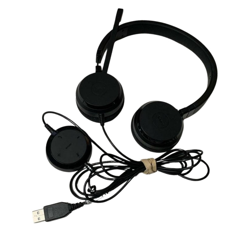 Jabra Evolve2 20 SE Wired Stereo Noise-Cancelling Headset with Mic Black (Good Condition)