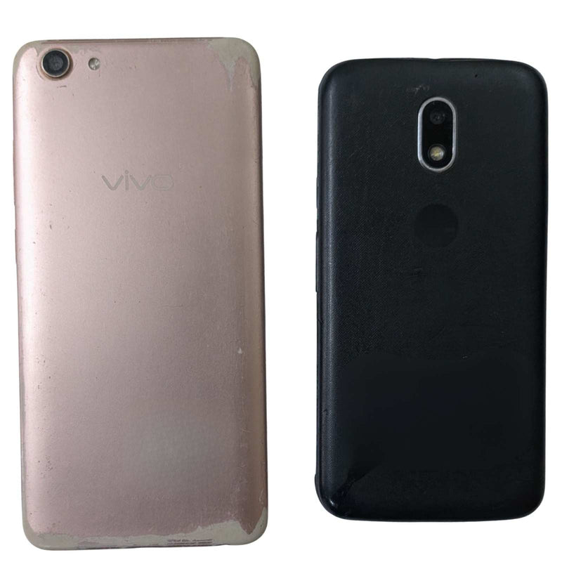 Back View Of Combo of Dead Vivo and Moto Mobiles