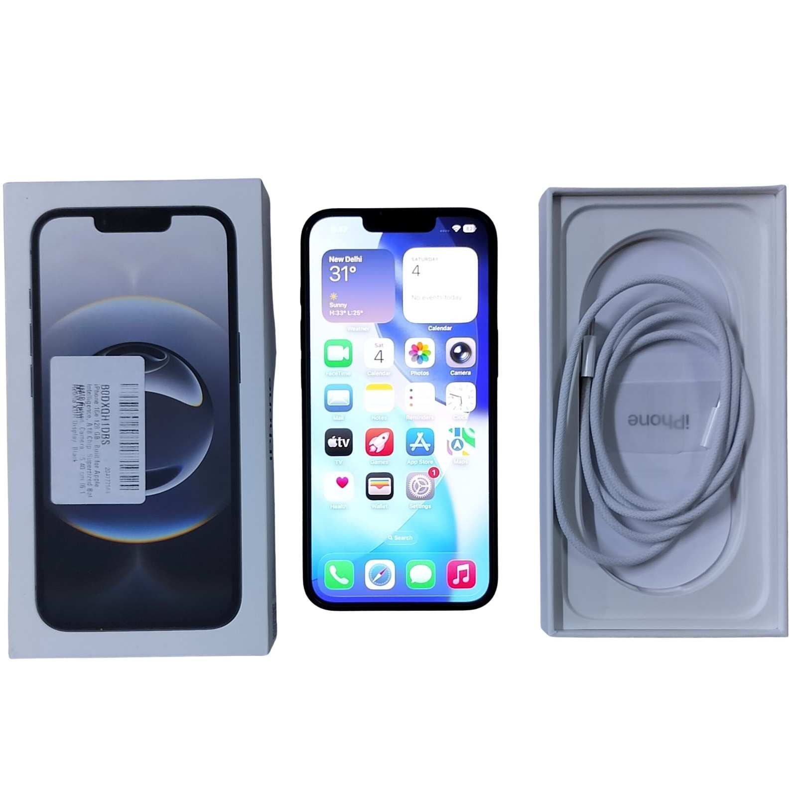 iPhone 16E 5G 128GB Black (Unboxed - Extended Brand warranty)