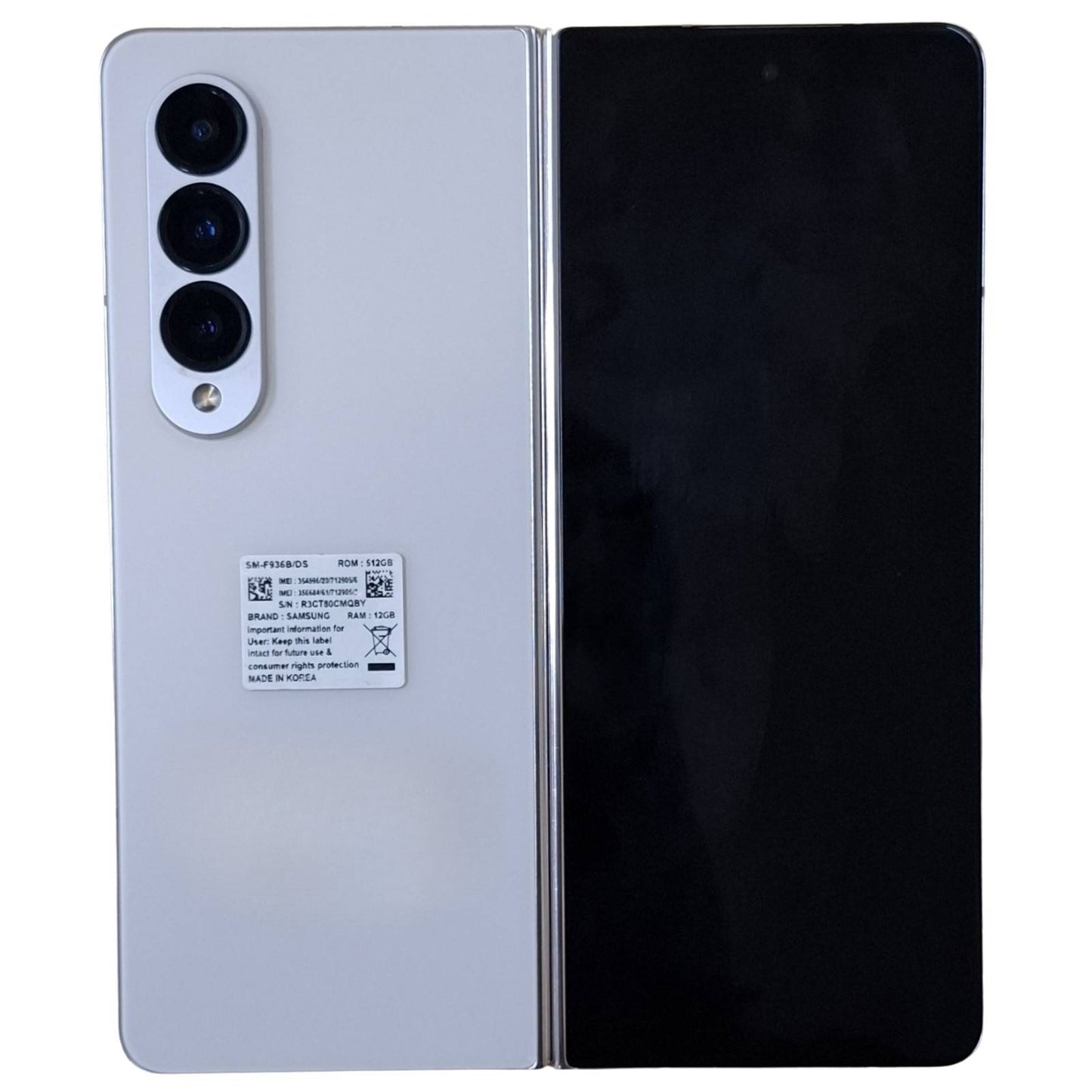Back View Of Samsung Galaxy Z Fold 4 512GB 12GB RAM 5G Beige (Good Condition)