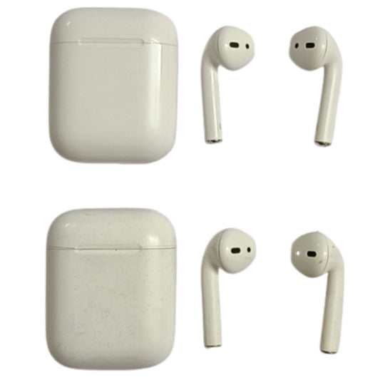 Used Combo of 2 Apple Airpods 1 (A1602) and Apple AirPods 2 (A2031) White (Functional issue)