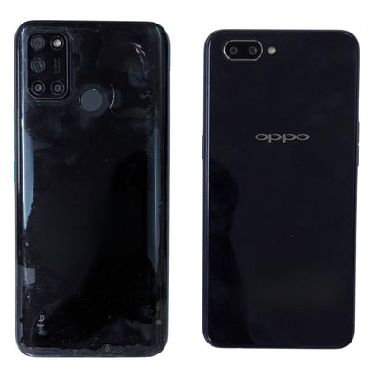 Back View Of Combo of Dead Realme 7i and OPPO A3S Mobiles