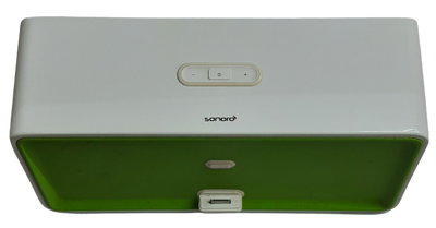 Buy Used Sonoro cuboDock Bluetooth Docking Station for iPod/iPhone - White/Green - Alternate View