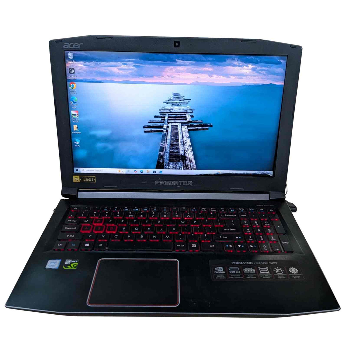 Used Acer Predator G3-572 15.6" Intel Core i7 7th Gen 1TB HDD + 128GB SSD 8GB RAM With NVIDIA GeForce GTX 4GB Black Gaming Laptop