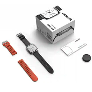 Amazfit Active 2 Square, 2000 Nits Bright AMOLED Display, Built in GPS, Android & iPhone, BT Call (Unboxed - Brand warranty)