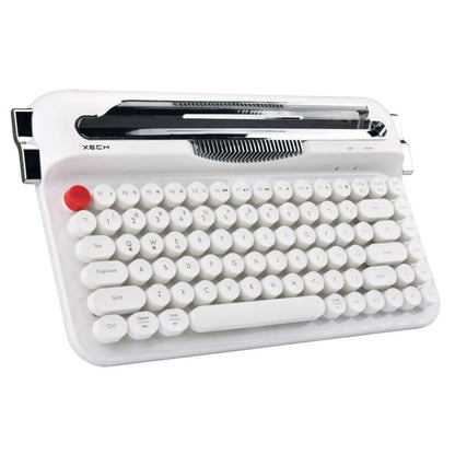 Xech Typewriter Wireless Keyboard | Retro Vintage Design with Round Keycaps (Unboxed - Brand Warranty)