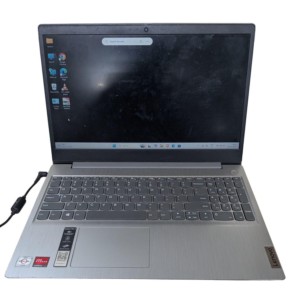 Used Lenovo Ideapad 3 15ADA05 15.6" AMD Athlon Silver 3050U 256GB SSD 4GB RAM Silver Laptop