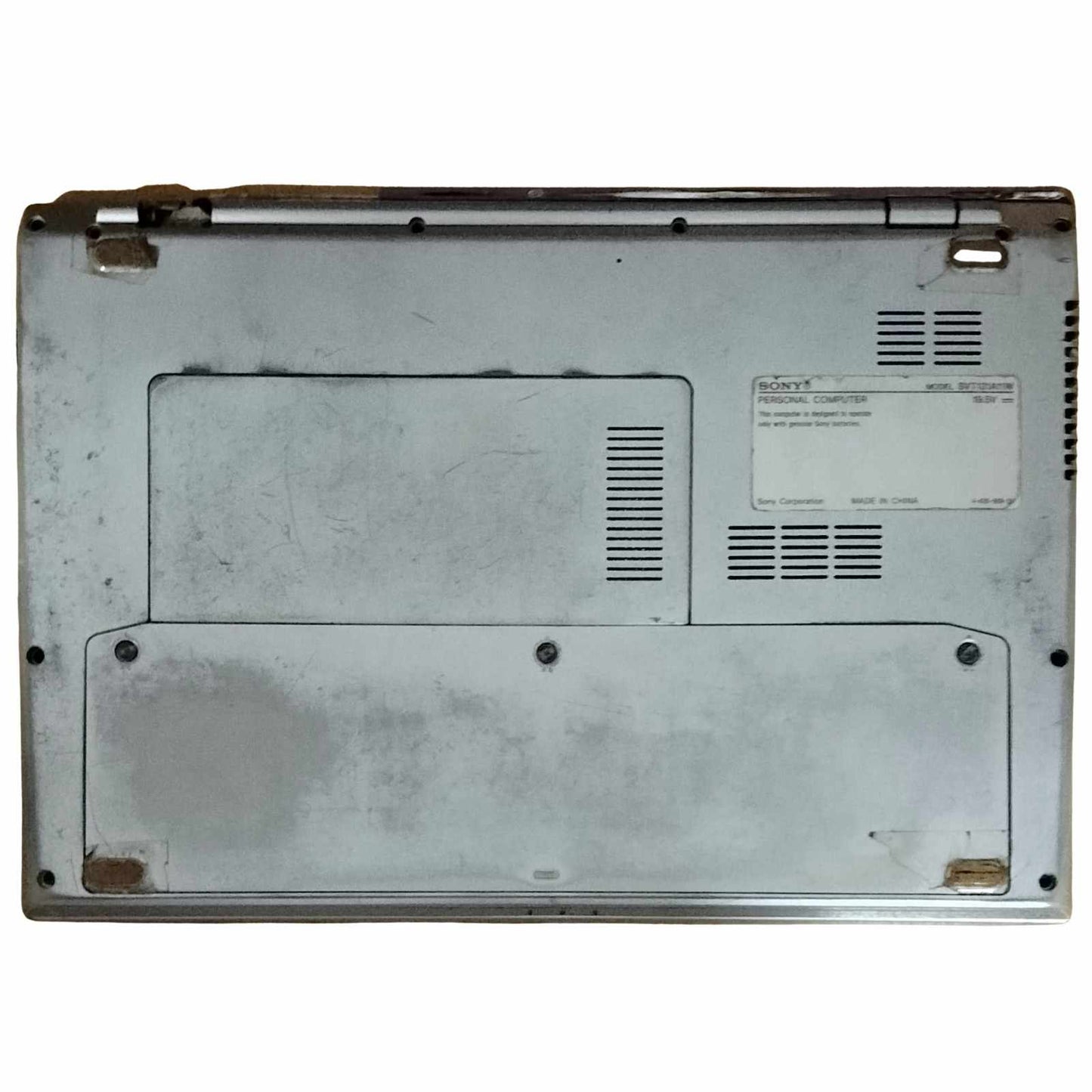Back Panel Of Used Sony VAIO SVT131A11W 15.6" 500GB HDD 8GB RAM Silver Laptop