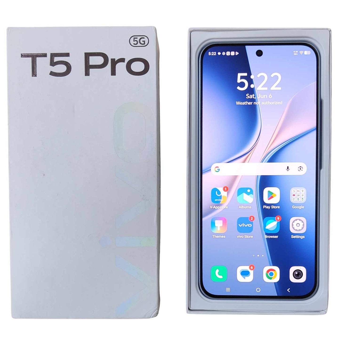 Vivo T5 Pro 5G 256GB 8GB RAM Glacier Blue (Unboxed  - Brand Warranty)