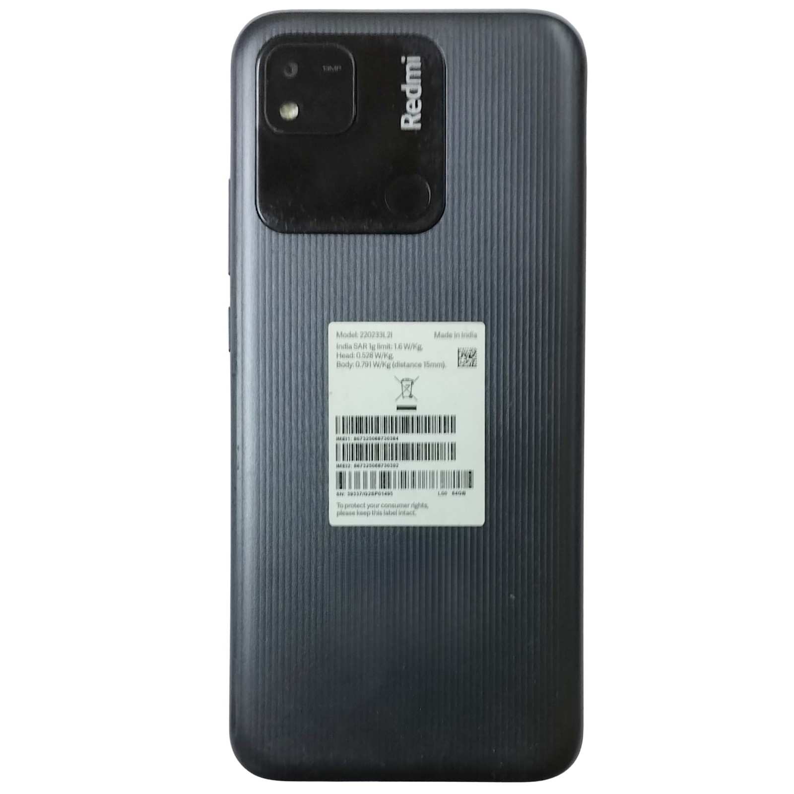 Used Xiaomi Redmi 10A 64GB 4GB RAM Gray