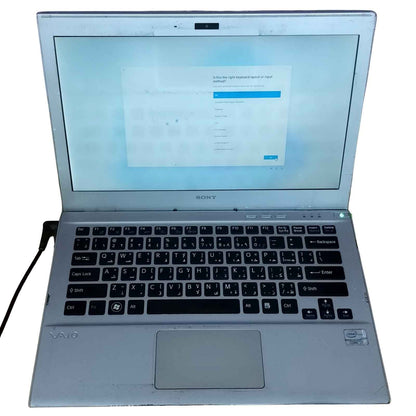Used Sony VAIO SVT131A11W 15.6" 500GB HDD 8GB RAM Silver Laptop