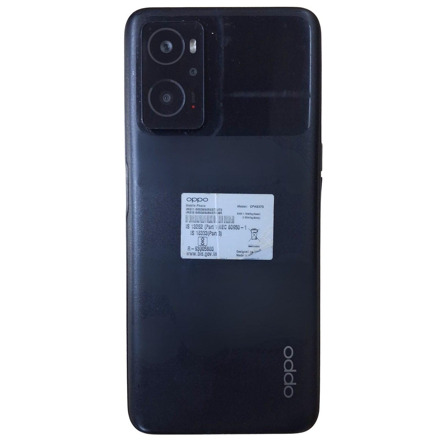 Back Panel Of Oppo K10 4G 128GB 8GB RAM Black Carbon (Good Condition)