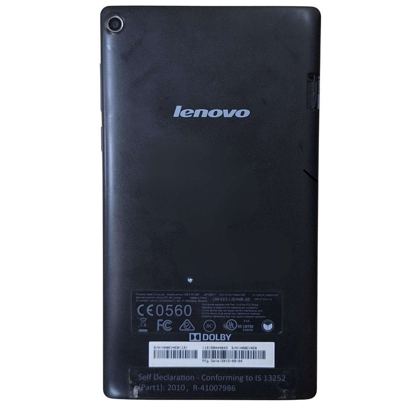 Used Lenovo Tab 2 A7-20F (Wi Fi) 7" 8GB 1GB RAM Black Tablet