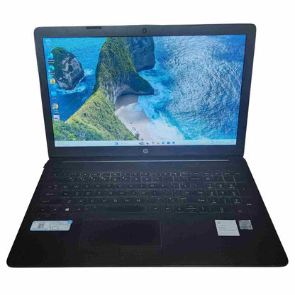 Used HP Laptop 15 15.6" Intel Core i3 10th Gen 128GB SSD + 1TB HDD  8GB RAM Black Laptop