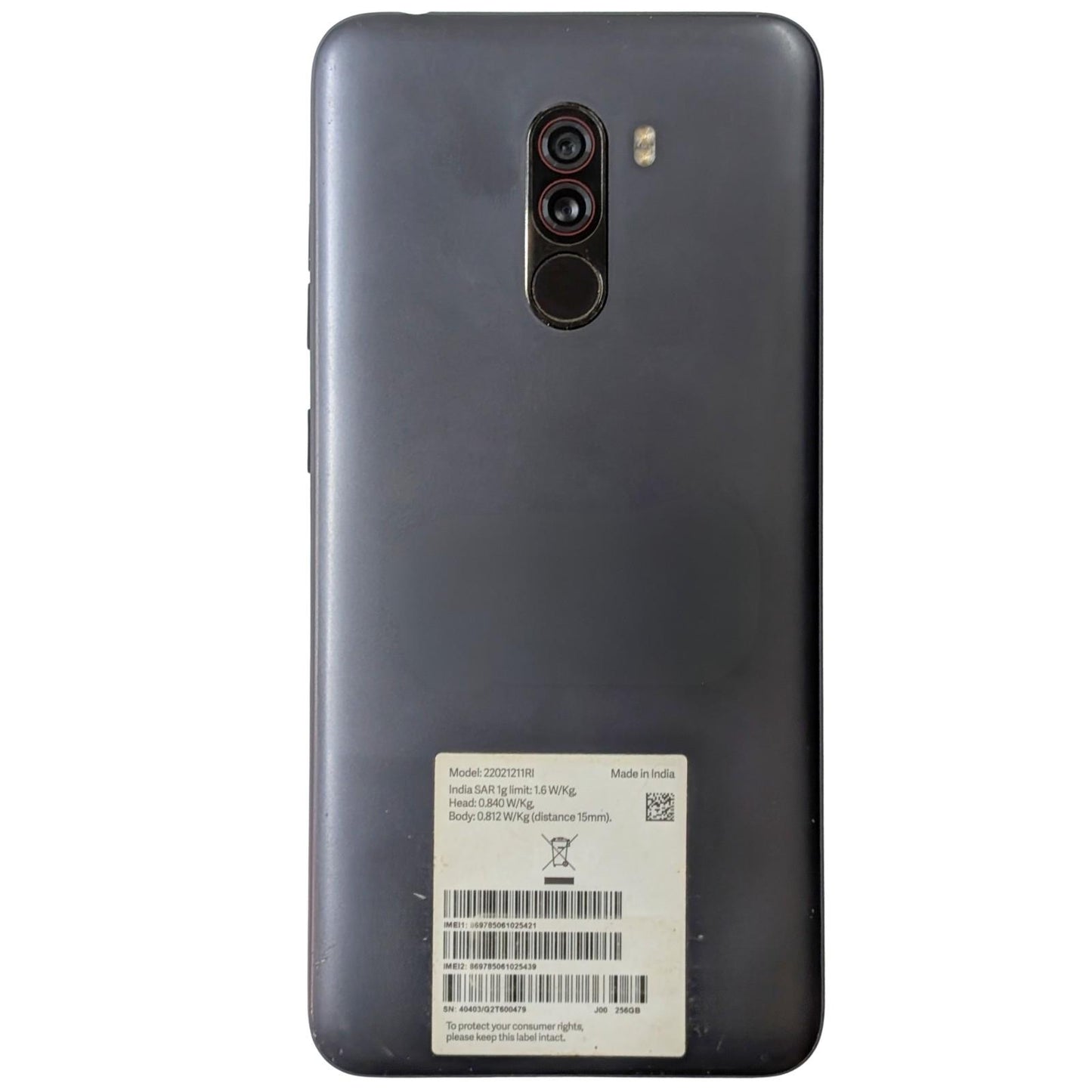 Xiaomi POCO F1 128GB 6GB RAM Graphite Black (Refurbished)