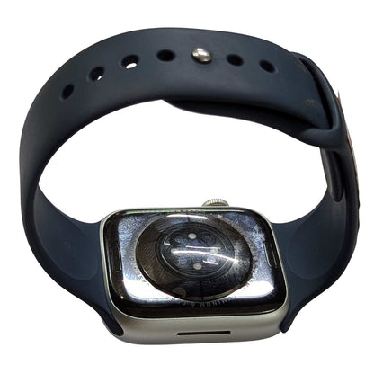 Apple Watch Series 9 (GPS) 45mm Aluminium Case (A2980) Silver AI Storm Blue (Good Condition)