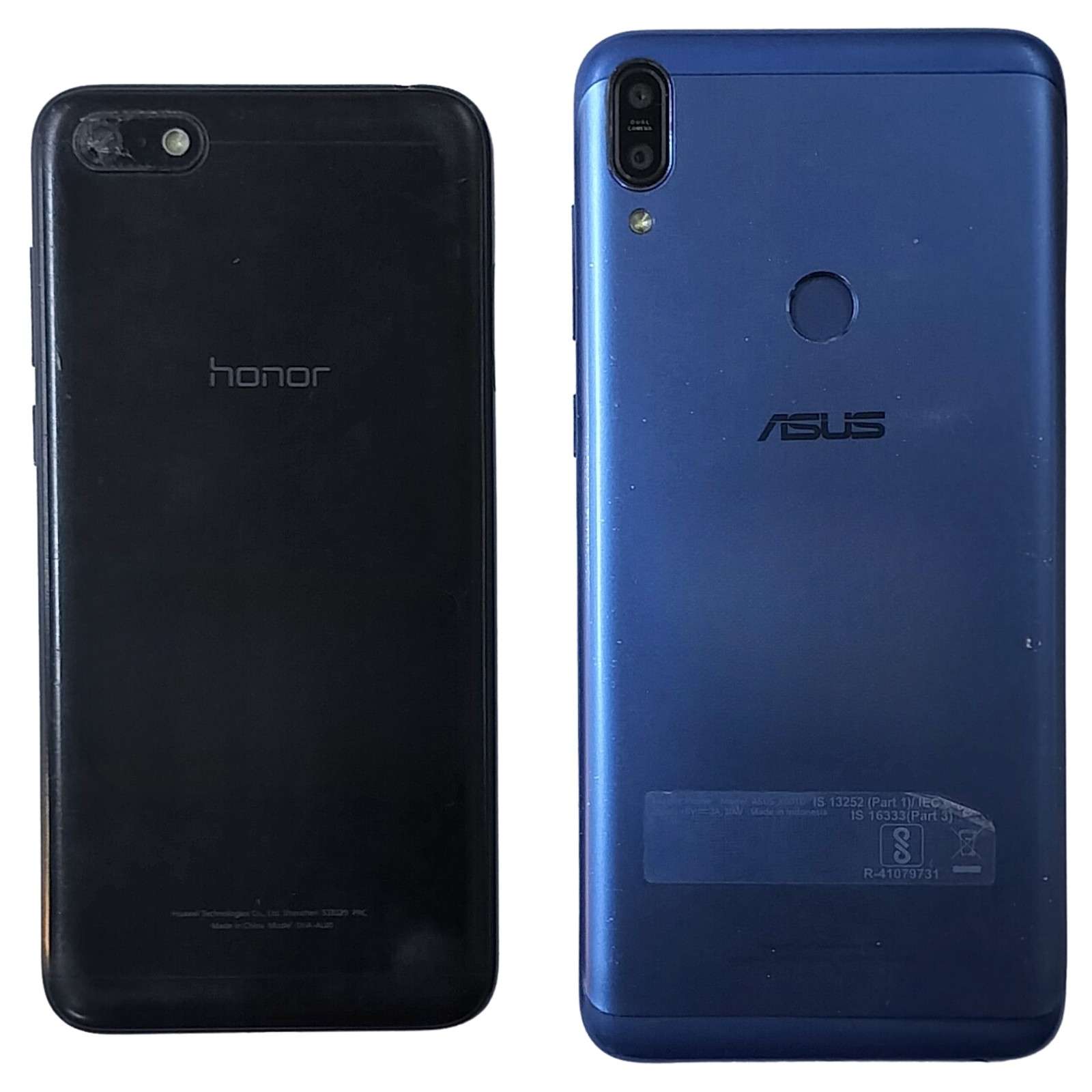 Used Combo of 2 Asus Zenfone Max Pro M1 and Huawei Honor 7S Mobiles