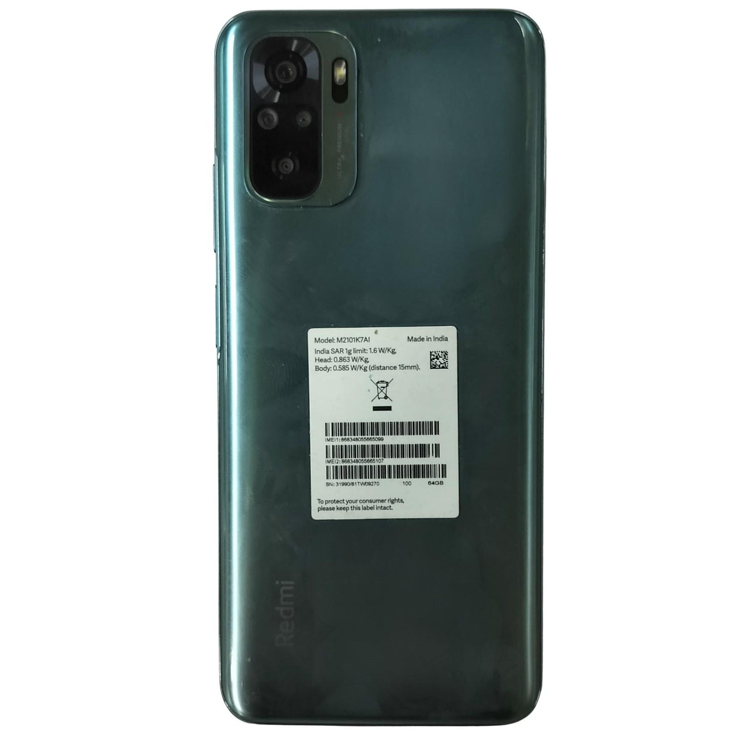 Xiaomi Redmi Note 10 64GB 4GB RAM Lake Green 