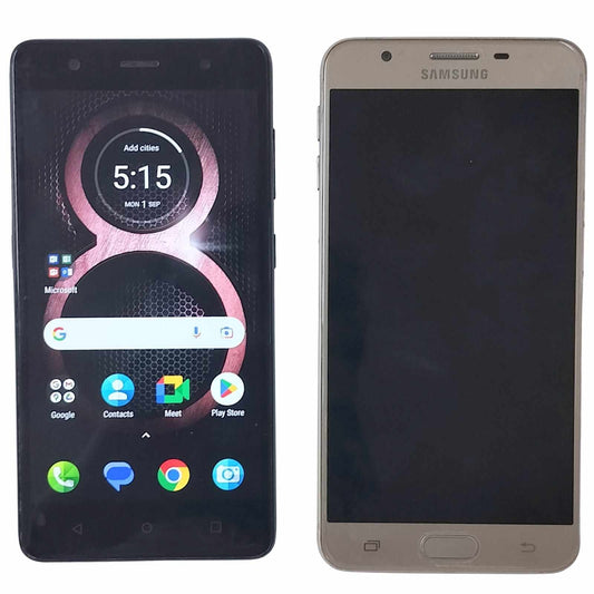 Used Combo of 2  Lenovo K8 and Samsung Galaxy J7 Prime Mobiles