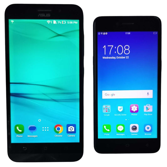 Used Combo of 2 Asus Zenfone Max and OPPO 37FW Mobiles