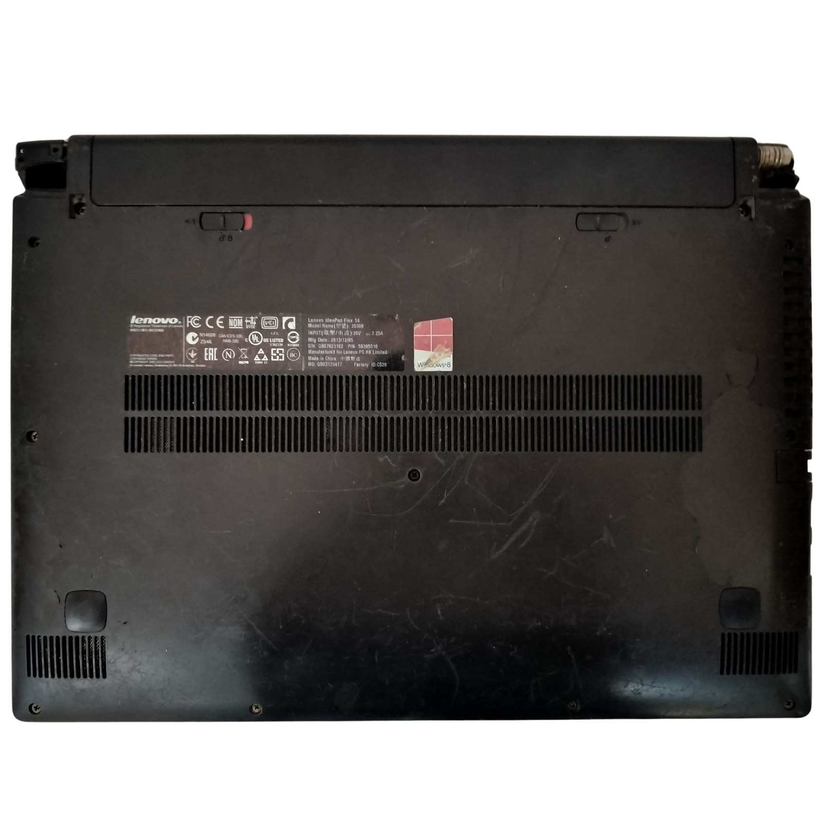 Back Panel Of Used Lenovo Ideapad Flex 14 20308 Laptop