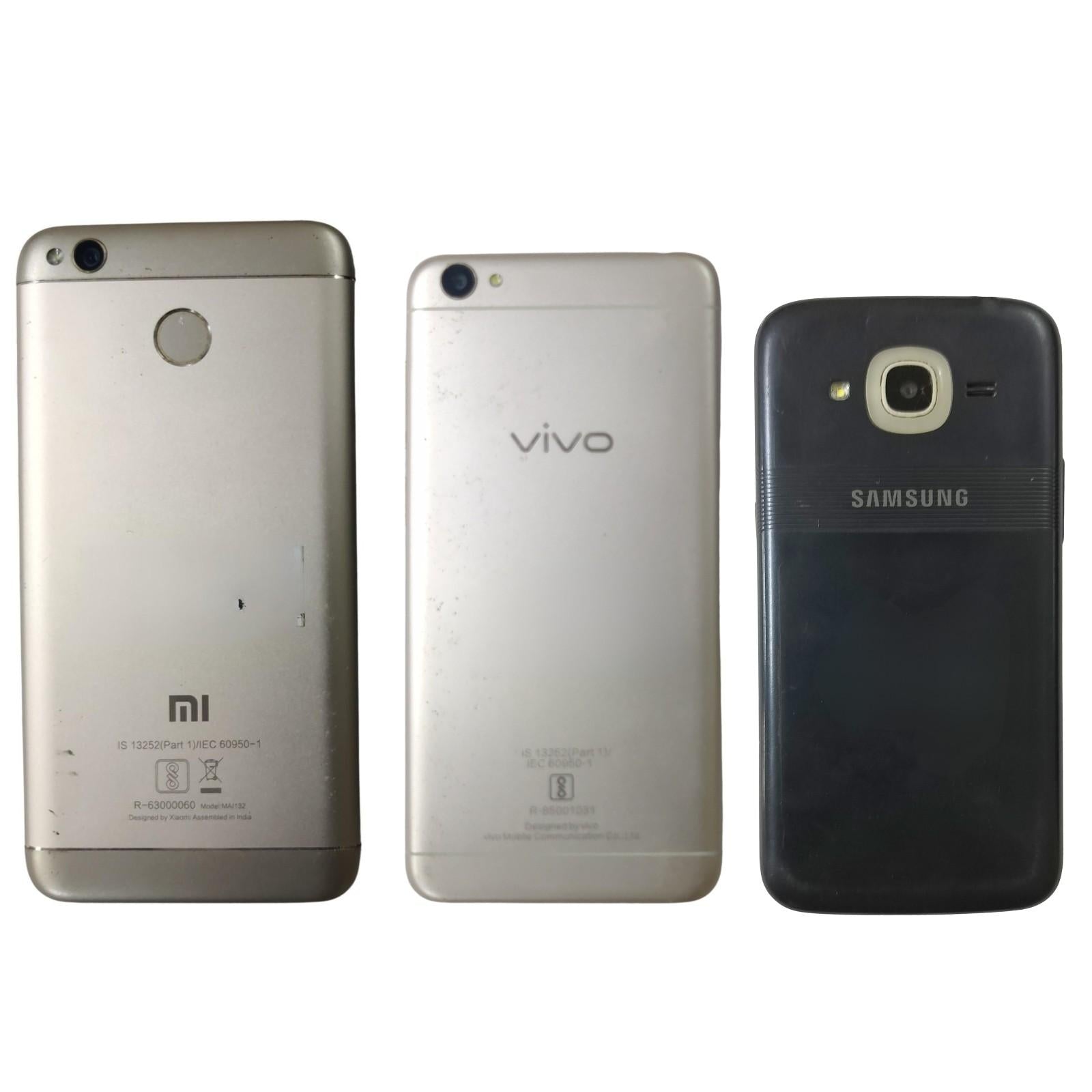Combo of 3 Vivo Y55L & Xiaomi Redmi 4 and Samsung Galaxy J2 Mobiles