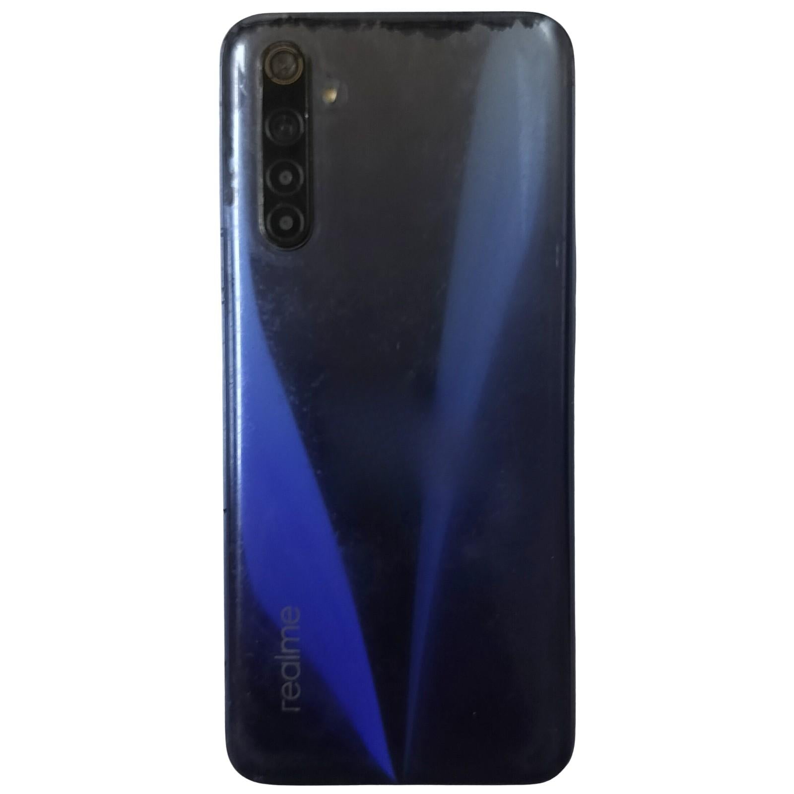 Back Panel Of Used Realme 6 128GB 8GB RAM Comet Blue