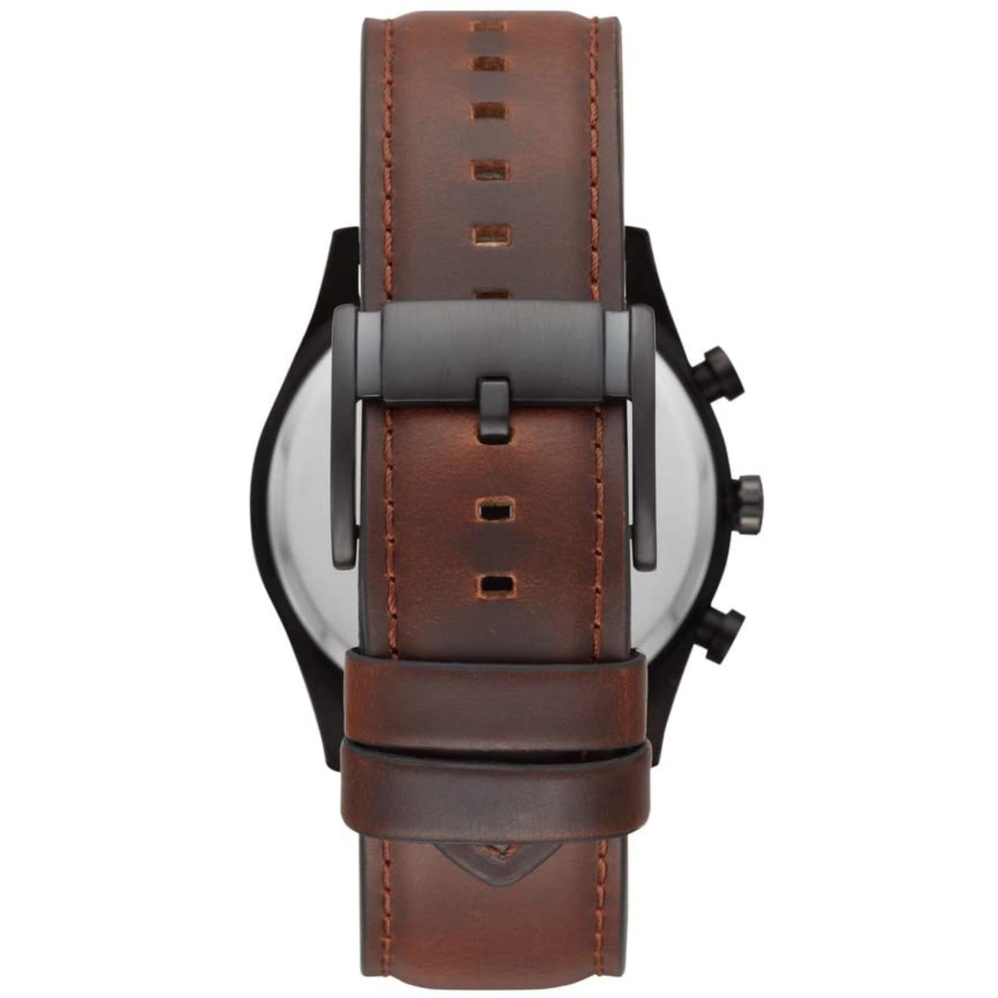 Back View Of Fossil Sullivan Multifunction Men's Brown Leather Watch 