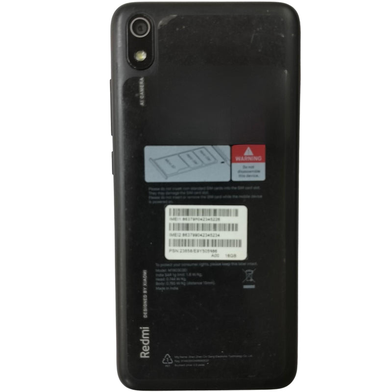 Back Panel Of Xiaomi Redmi 7A 32GB 2GB RAM Black (Good Condition)