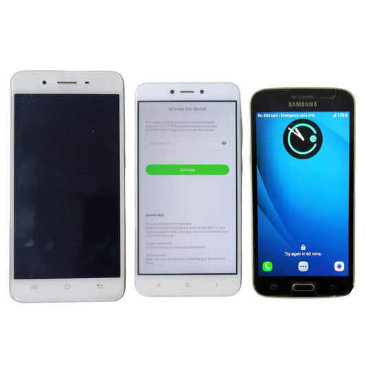 Combo of 3 Vivo Y55L & Xiaomi Redmi 4 and Samsung Galaxy J2 Mobiles