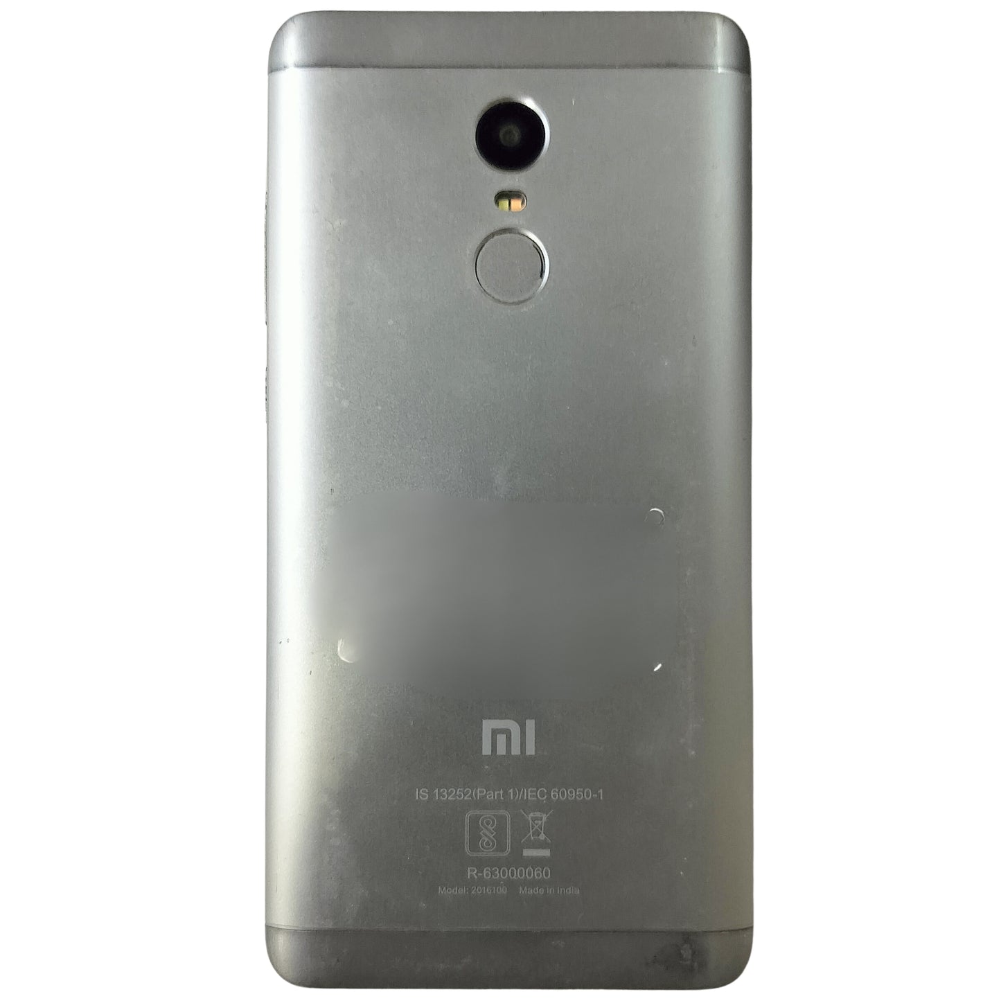 Back View Of Used Xiaomi Redmi Note 4