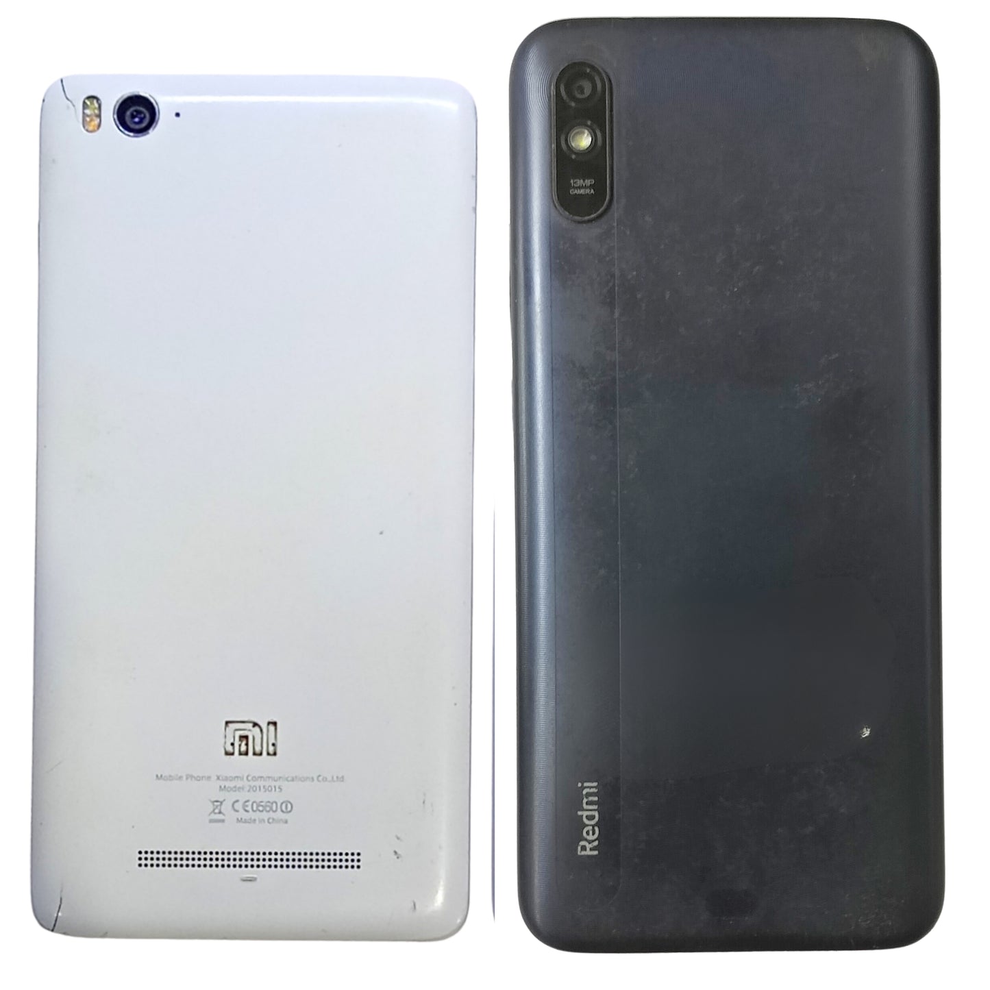 Back Panel Of Used Combo of Mi 4i and Redmi 9A Mobiles