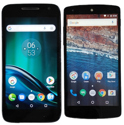 Buy Combo of Used Motorola Moto G4 Play and LG Google Nexus 5 Mobiles