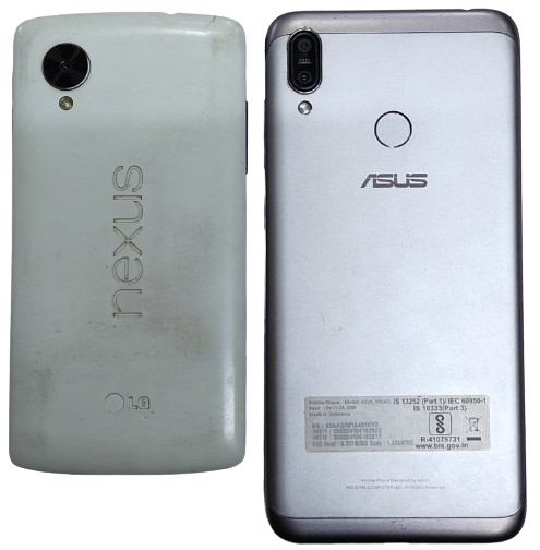 Buy Combo of Used LG Google Nexus 5 and Asus Zenfone Max M2 Mobiles