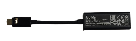 Buy Used Belkin Type-C to RJ45 Gigabit Ethernet Network Adapter Black