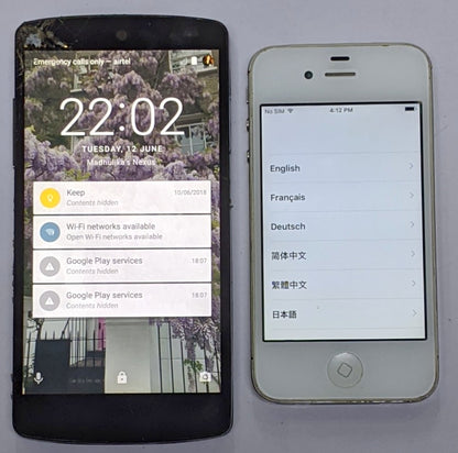Buy Combo of  Used LG Google Nexus 5 and Apple iPhone 4s Mobiles