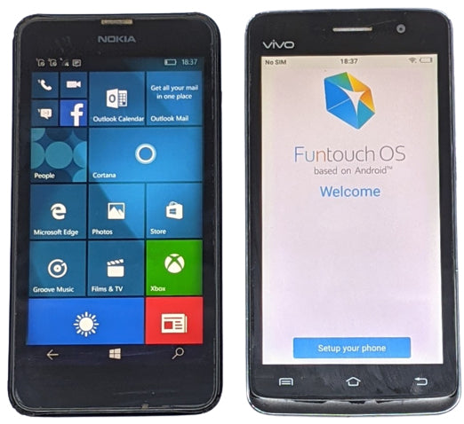 Buy Combo of Used Nokia Lumia 630 dual And Vivo Y21L Mobiles