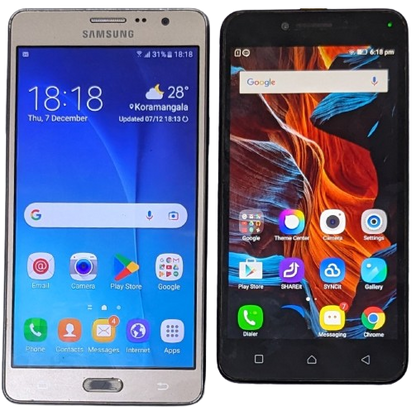 Buy Combo of Used Samsung Galaxy On7 Pro and Lenovo Vibe K5 Plus Mobiles