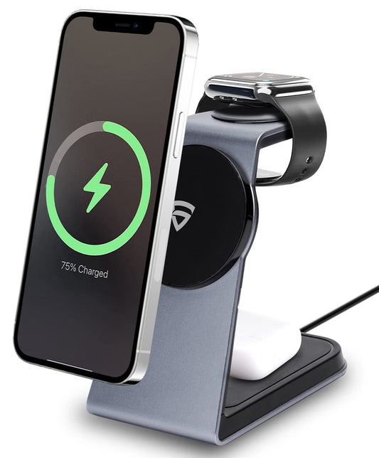 Buy RAEGR MagFix Arc M1050 (3 in 1) 15W Mag-Safe Compatible Wireless Charging Stand Charging Pad (Good condition)