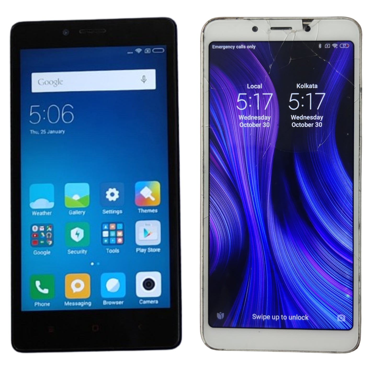 Combo of Used Xiaomi Redmi Note 4G and Xiaomi Redmi 6A Mobiles