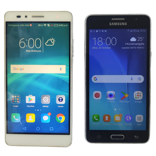 Combo of Used Honor 5X & Samsung Galaxy On 5 Mobiles