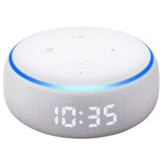 Amazon Echo Dot (3rd Gen) Smart Speaker Plus Alexa With Clock White (Good condition)