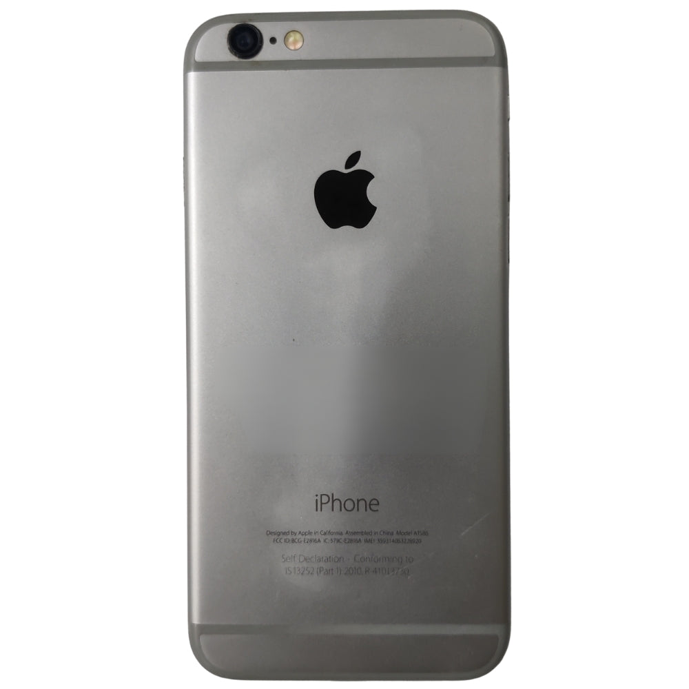 Back View Of Used Apple iPhone 6 (A1586) 16GB 1GB RAM Silver