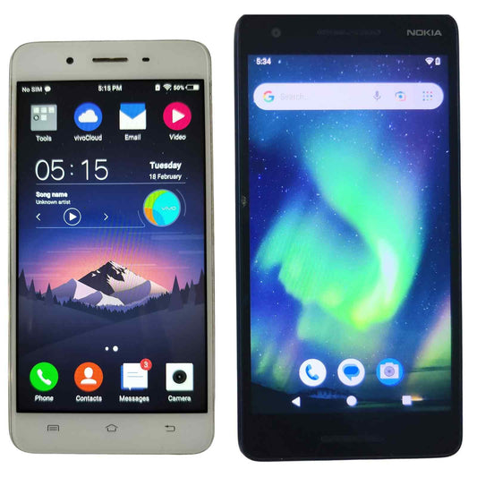 Combo of 2 Used Vivo Y55L & Nokia 2.1 Mobiles